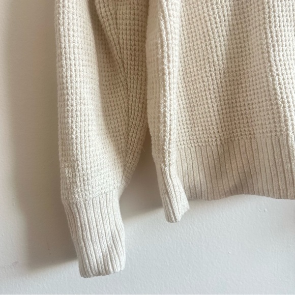 Aerie Off-White Knit Button-Up Sweater - Picture 5 of 8
